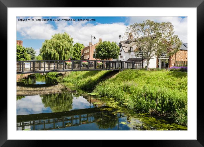 River Welland Bridges in Spalding Lincolnshire Framed Mounted Print by Pearl Bucknall