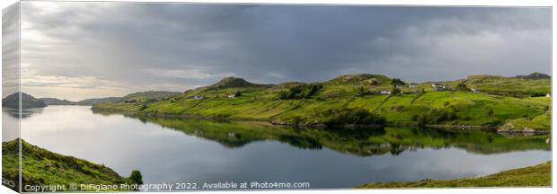 Loch Inchard Reflections Canvas Print by DiFigiano Photography