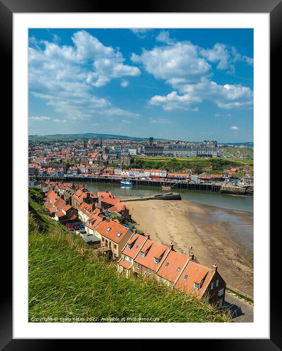 Whitby Seafront Cottages Framed Mounted Print by Craig Yates