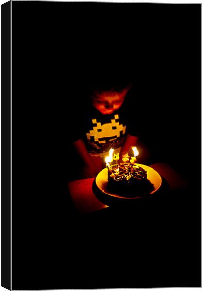 Birthday Cake Candles Canvas Print by Rick Parrott