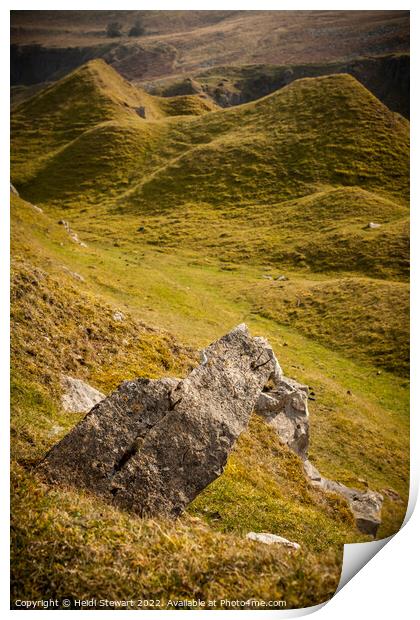 Llangattock Escarpment Print by Heidi Stewart