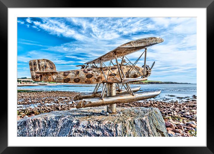Stonehaven Seaplane  Framed Mounted Print by Valerie Paterson
