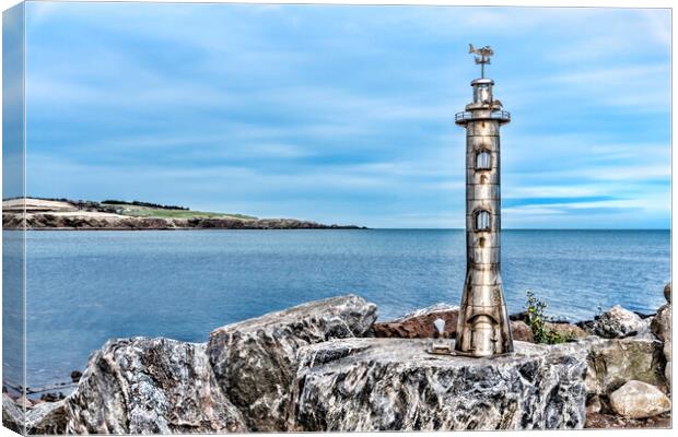 Lighthouse Stonehaven Canvas Print by Valerie Paterson