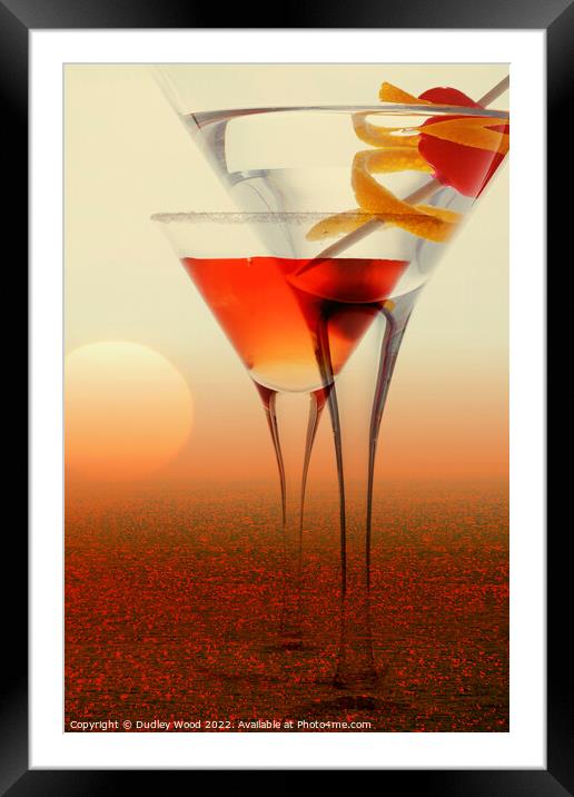 Sunset Sips Framed Mounted Print by Dudley Wood
