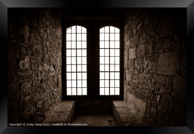Castle Window Light Framed Print by Craig Yates