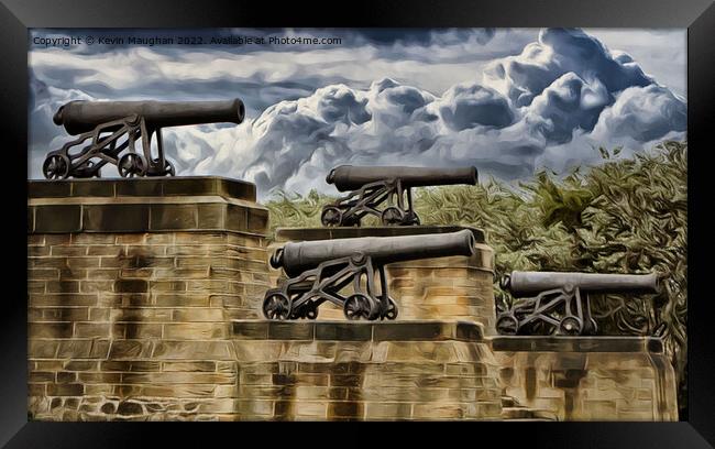 Lord Collingwood Cannons (Digital Art) Framed Print by Kevin Maughan