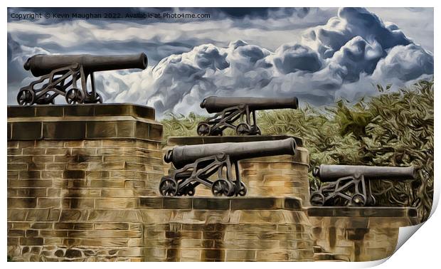 Lord Collingwood Cannons (Digital Art) Print by Kevin Maughan