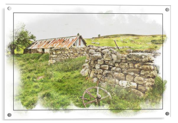 Ruins at Abandoned Scottish Croft 2 Acrylic by Robert Murray
