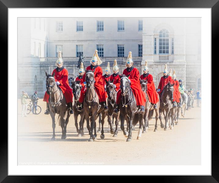 Household Cavalry Framed Mounted Print by Margaret Ryan
