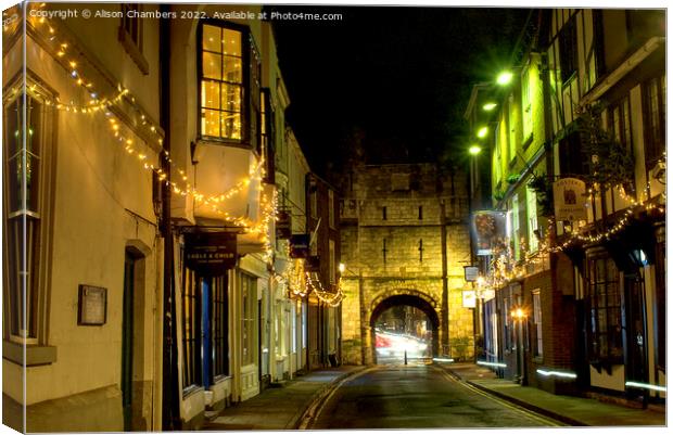 High Petergate York Canvas Print by Alison Chambers