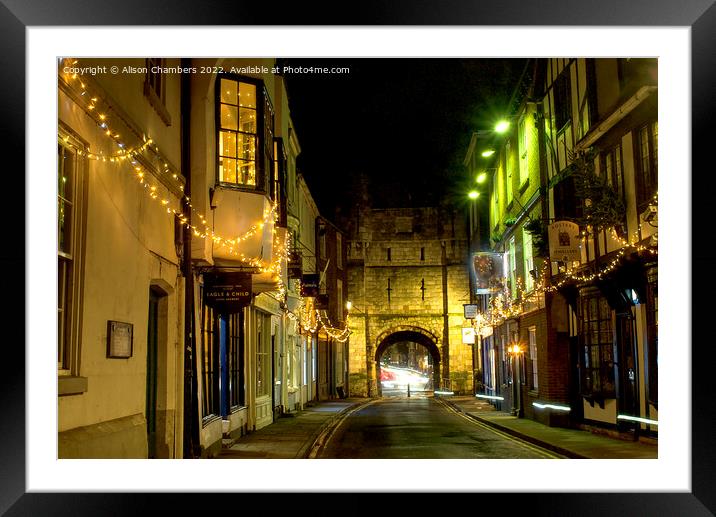 High Petergate York Framed Mounted Print by Alison Chambers
