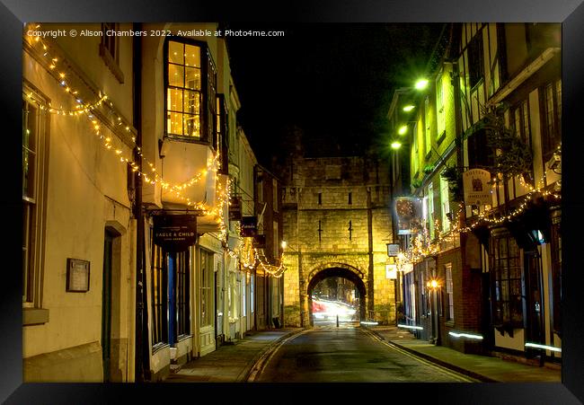 High Petergate York Framed Print by Alison Chambers