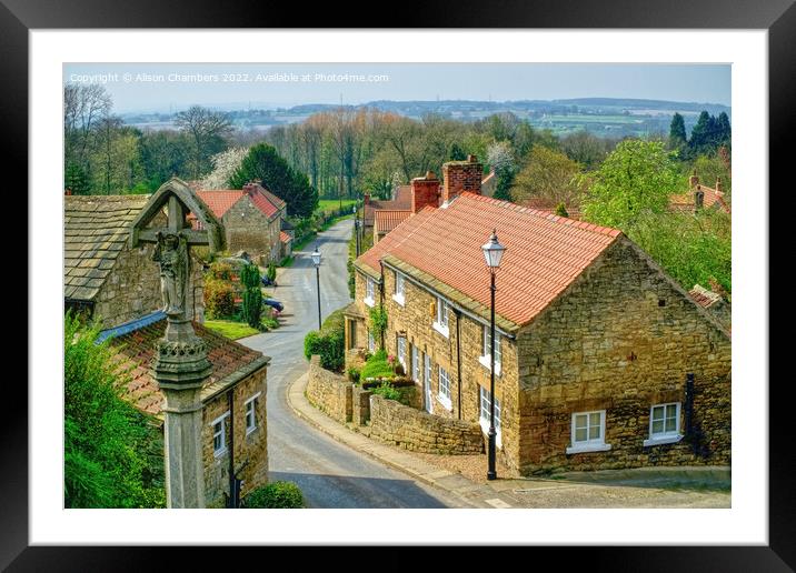 Hooton Pagnell Village Framed Mounted Print by Alison Chambers