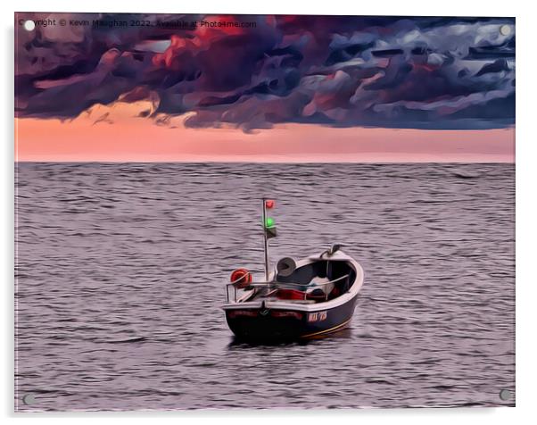 Stormy Skies For Fishing In Tynemouth (Digital Art) Acrylic by Kevin Maughan