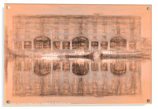 Royal Albert Dock Liverpool da Vinci Acrylic by David Pyatt