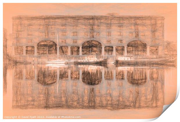 Royal Albert Dock Liverpool da Vinci Print by David Pyatt
