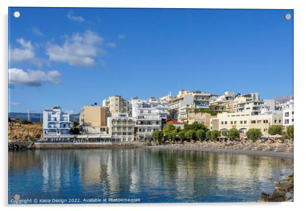 Kitroplatia Beach, Agios Nikolaos, Crete, Greece Acrylic by Kasia Design