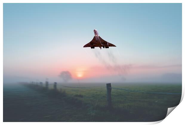Concorde Departure Print by J Biggadike