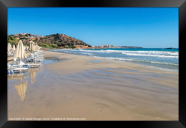 Almyros Beach, Crete, Greece Framed Print by Kasia Design