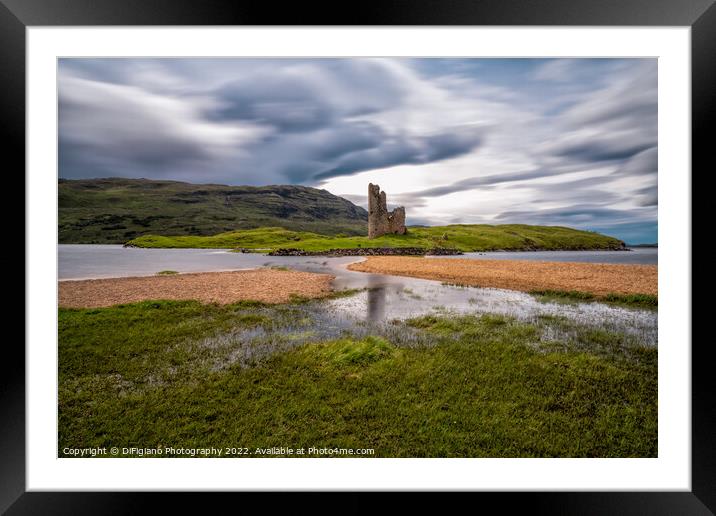 Ardvreck Castle on Loch Assynt Framed Mounted Print by DiFigiano Photography