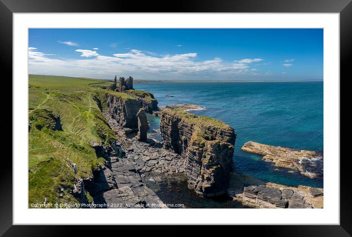 Castle Sinclair Girnigoe Framed Mounted Print by DiFigiano Photography