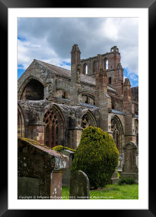 Melrose Abbey Framed Mounted Print by DiFigiano Photography