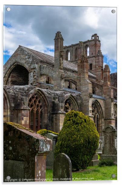 Melrose Abbey Acrylic by DiFigiano Photography