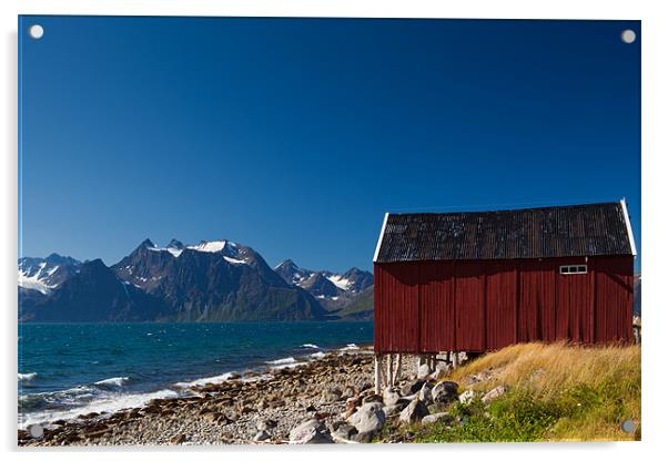 Fjordpanorama north of Tromsoe, Norway Acrylic by Thomas Schaeffer