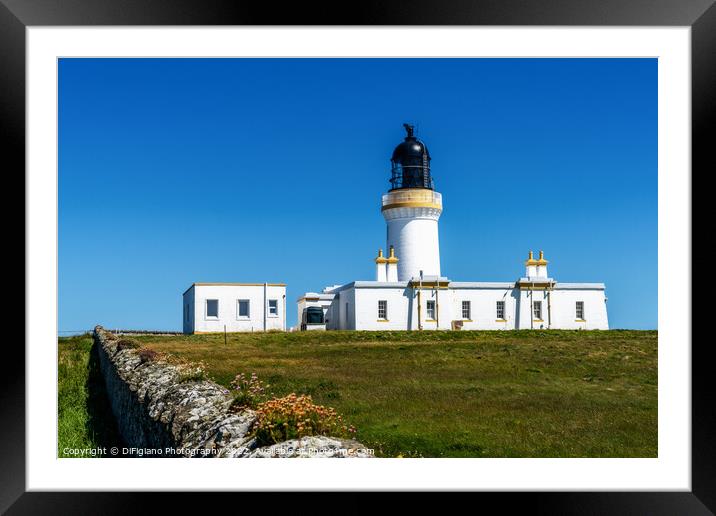 Noss Head Lighthouse Framed Mounted Print by DiFigiano Photography