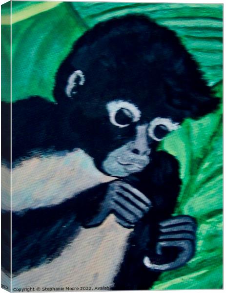 Black Monkey Canvas Print by Stephanie Moore