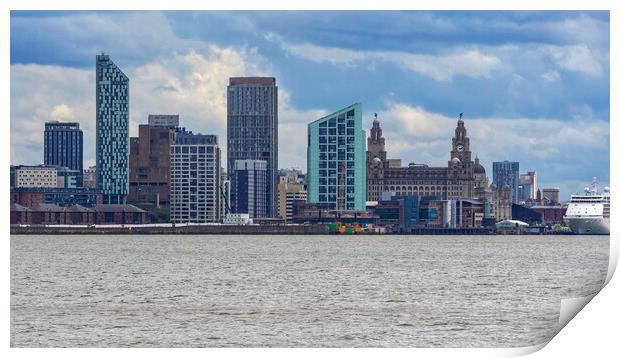 Liverpool Waterfront  Print by Victor Burnside