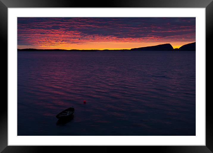 Sunset at the fjord Framed Mounted Print by Thomas Schaeffer