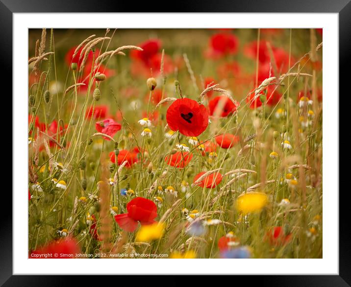 Outdoor field Framed Mounted Print by Simon Johnson