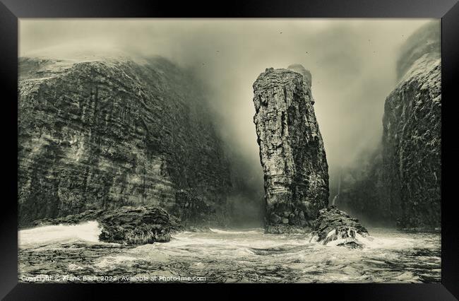 Vestmanna bird cliffs on the Faroe Islands Framed Print by Frank Bach