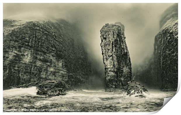 Vestmanna bird cliffs on the Faroe Islands Print by Frank Bach