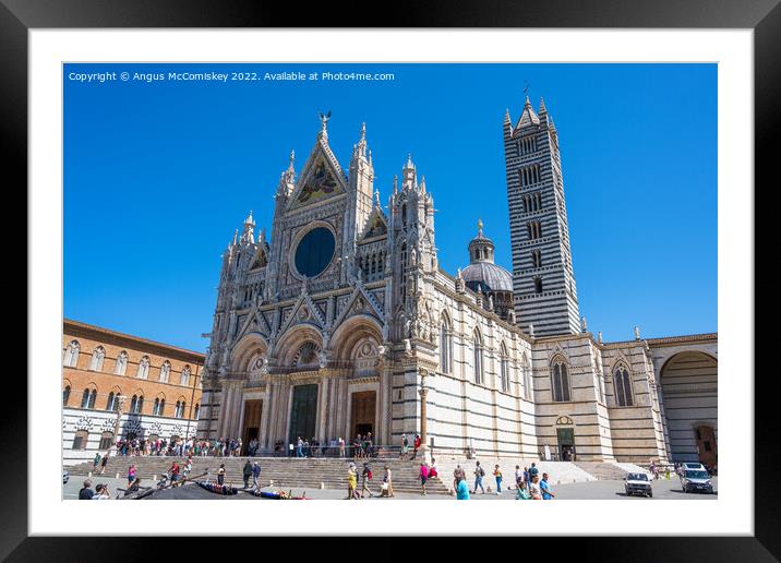 Duomo di Siena, Tuscany, Italy Framed Mounted Print by Angus McComiskey