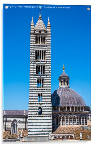 Campanile and Dome of Siena Duomo, Siena, Tuscany Acrylic by Angus McComiskey