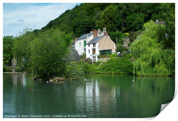 Cromford Mill Pond Print by Alison Chambers