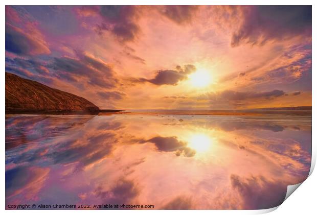 Filey Sunrise  Print by Alison Chambers