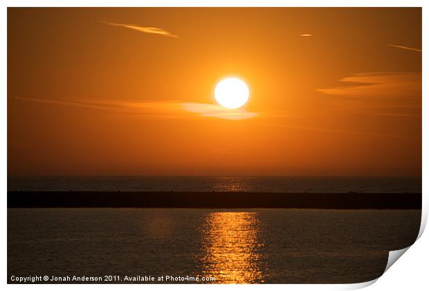 Sunrise on lake Michigan Print by Jonah Anderson Photography