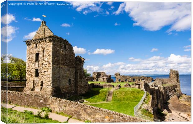 St Andrews Castle Fife Scotland Canvas Print by Pearl Bucknall