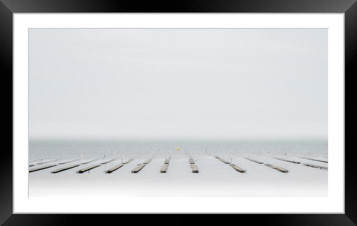 Whitstable Oyster Beds Framed Mounted Print by Mark Jones