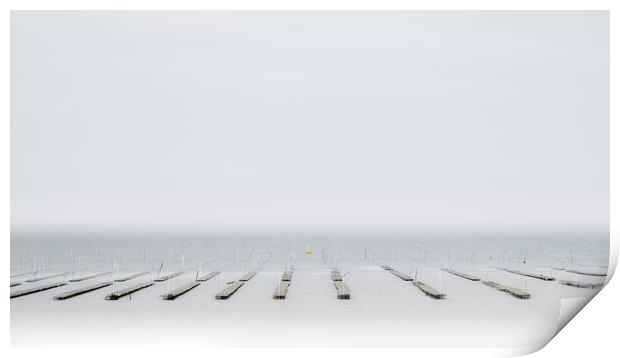 Whitstable Oyster Beds Print by Mark Jones