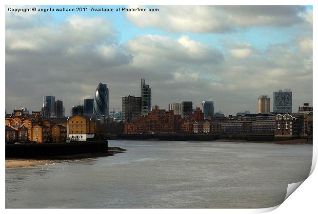 London Skyline Print by Angela Wallace