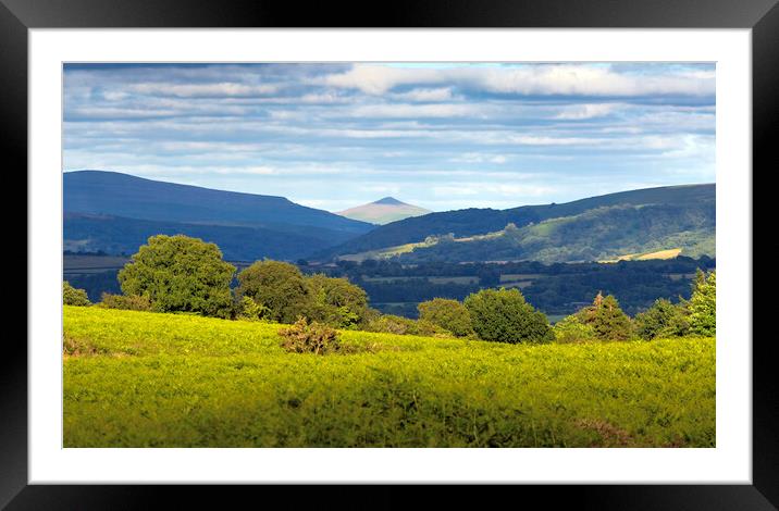 Sugarloaf mountain in Abergavenny Framed Mounted Print by Leighton Collins