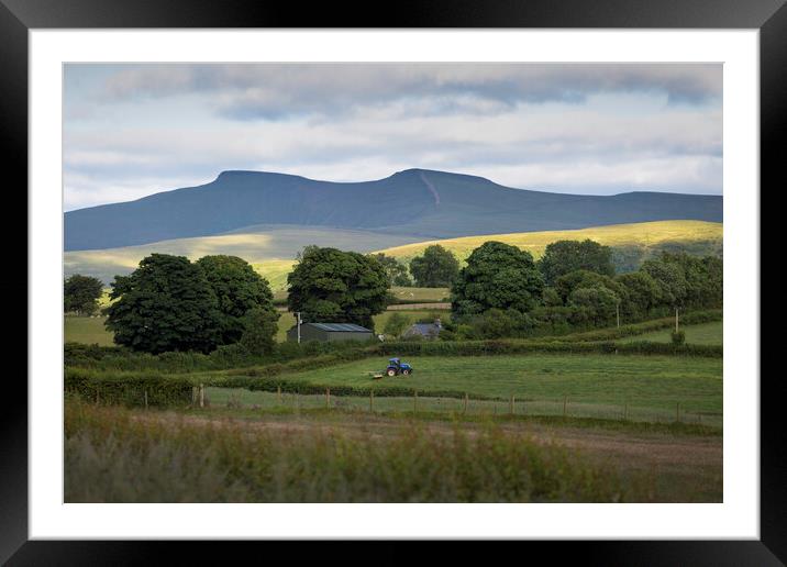 Farming in the Brecon Beacons Framed Mounted Print by Leighton Collins