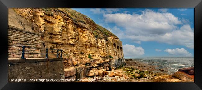 The Headland At Tynemouth Castle And Priory Framed Print by Kevin Maughan