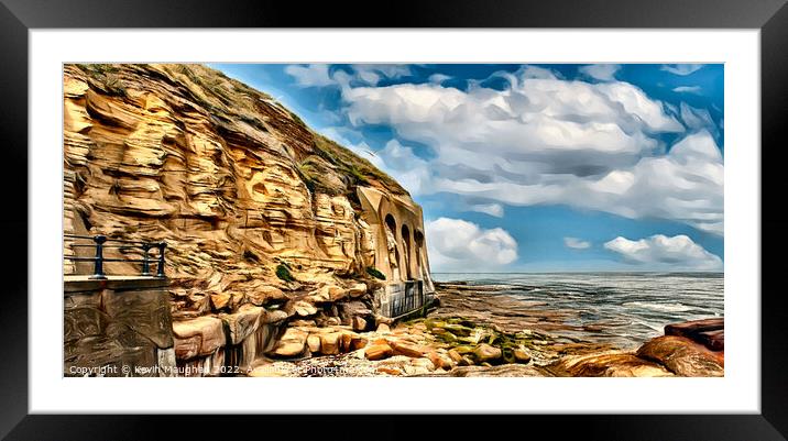The Headland At Tynemouth Castle And Priory (Digital Art) Framed Mounted Print by Kevin Maughan