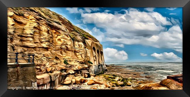 The Headland At Tynemouth Castle And Priory (Digital Art) Framed Print by Kevin Maughan