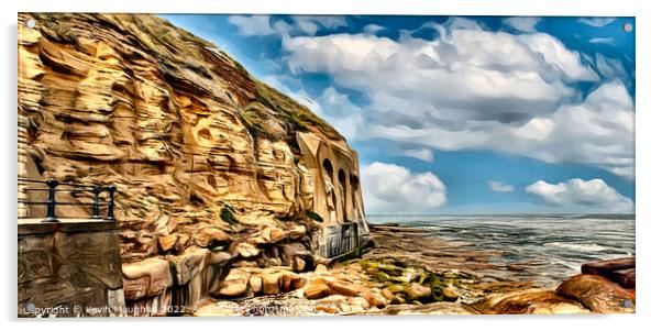 The Headland At Tynemouth Castle And Priory (Digital Art) Acrylic by Kevin Maughan